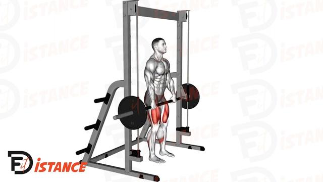 Soulevé de terre jambes tendues à la Smith Machine