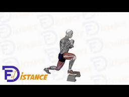 Exercice Fentes inversées avec le pied avant surélevé