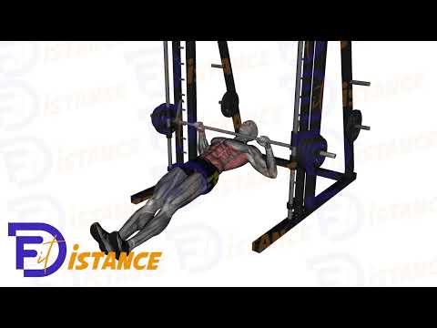 Tractions inversées à la barre (smith machine ou fixe)