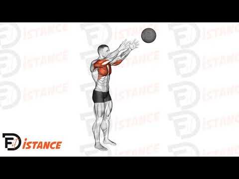 Lancer de médecine ball horizontal au-dessus de la tête