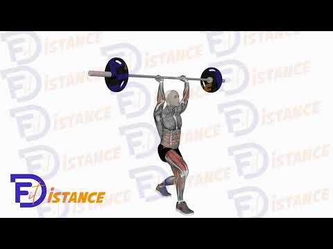 Fentes alternées avec barre au-dessus de la tête