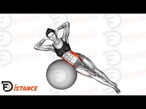 Flexion latérale sur ballon (Swiss Ball)
