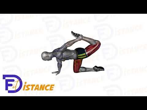 Étirement des quadriceps à quatre pattes