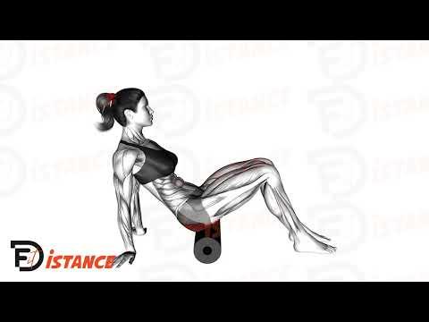 Foam roller sur le fessier