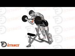 Exercice Curl au pupitre debout avec barre EZ