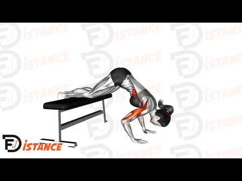 Pompes pike (pike push up) genoux surélevés