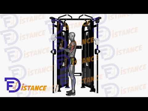 Tirage triceps à la poulie haute avec barre en V