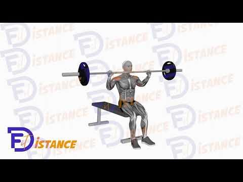 Développé assis pour épaules à la barre
