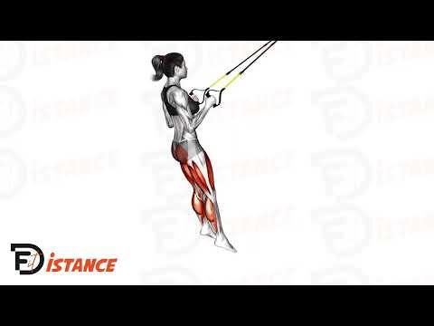 Squats sautés sur une jambe au TRX