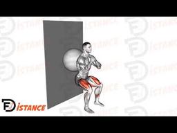 Exercice Squat contre le mur avec ballon (Swiss Ball)