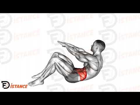 Crunch obliques (bras tendus)