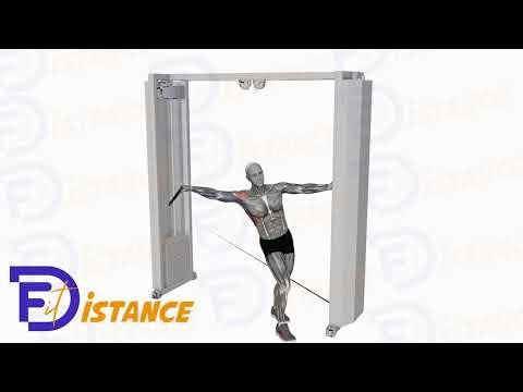 Élévations latérales d'un bras avec câble derrière le dos