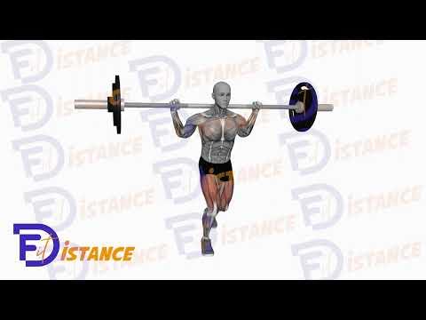 Squats croisés alternés avec barre