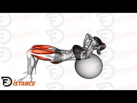 Hip Thrust allongée sur ballon (Swiss Ball)