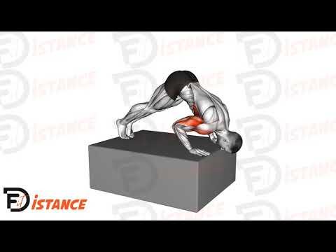 Pompes pike (pike push up) en déficit