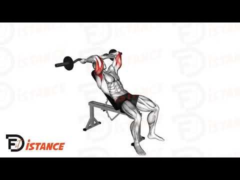 Extensions triceps derrière la tête sur banc incliné (magic triceps)