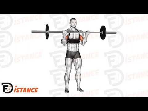 Curl biceps avec barre droite (avec arm blaster)