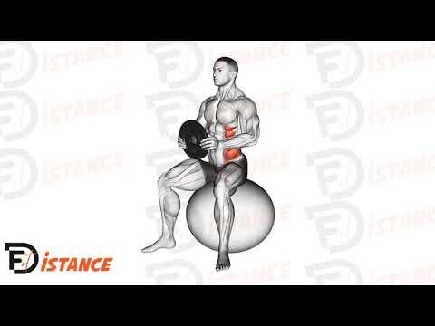 Twist assis avec poids sur sur ballon (Swiss Ball)