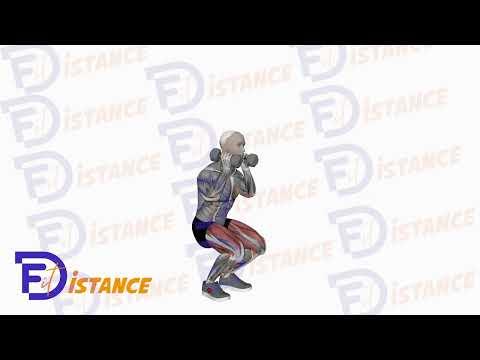 Squats avec haltères au niveau de l'épaule