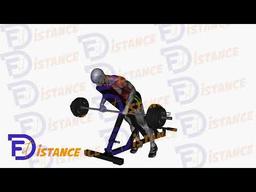 Exercice Rowing en pronation à la barre en incliné sur banc