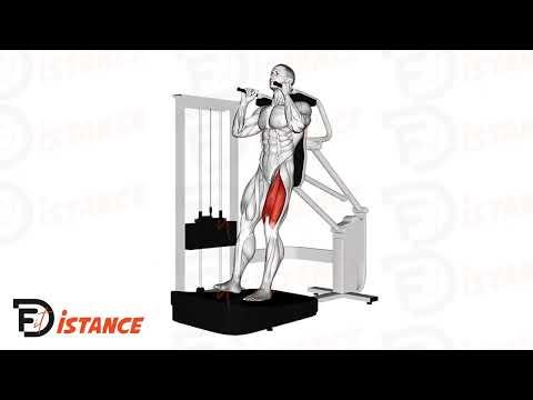 Pistol Squat sur machine (ou à la guidée)