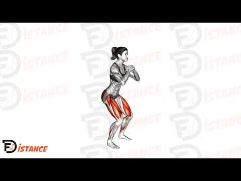 Squat pulse avec kickback