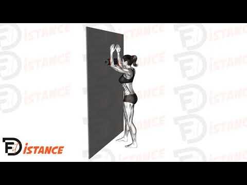 Avant-bras au foam roller contre le mur