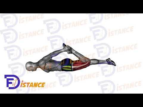 Étirement des quadriceps en position couchée ventrale