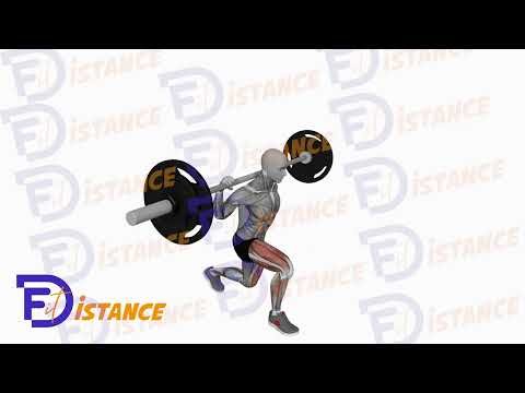 Fentes inversées à la barre - Exercice Fentes inversées à la barre en vidéo