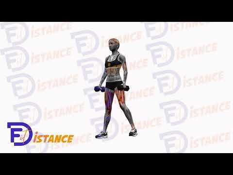 Fentes latérales avec haltères - Exercice Fentes latérales avec haltères en vidéo