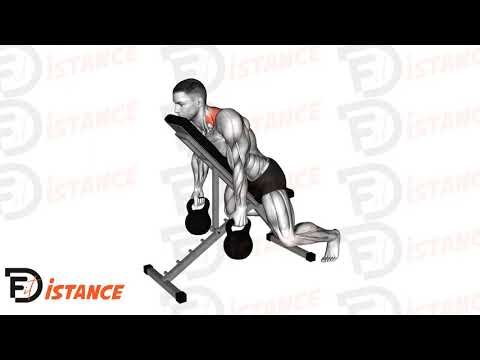 Shrugs aux kettlebells sur banc incliné - Exercice Shrugs aux kettlebells sur banc incliné en vidéo