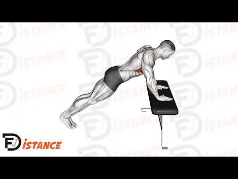 Pompes inclinées scapulaires - Exercice Pompes inclinées scapulaires en vidéo