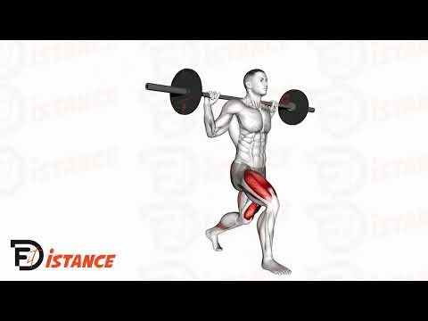 Fentes alternées avec barre - Exercice Fentes alternées avec barre en vidéo