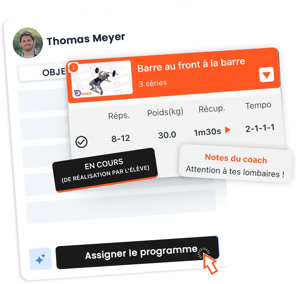 Application de coaching sportif - Interface de gestion des clients Application de coaching sportif - Interface de gestion des clients